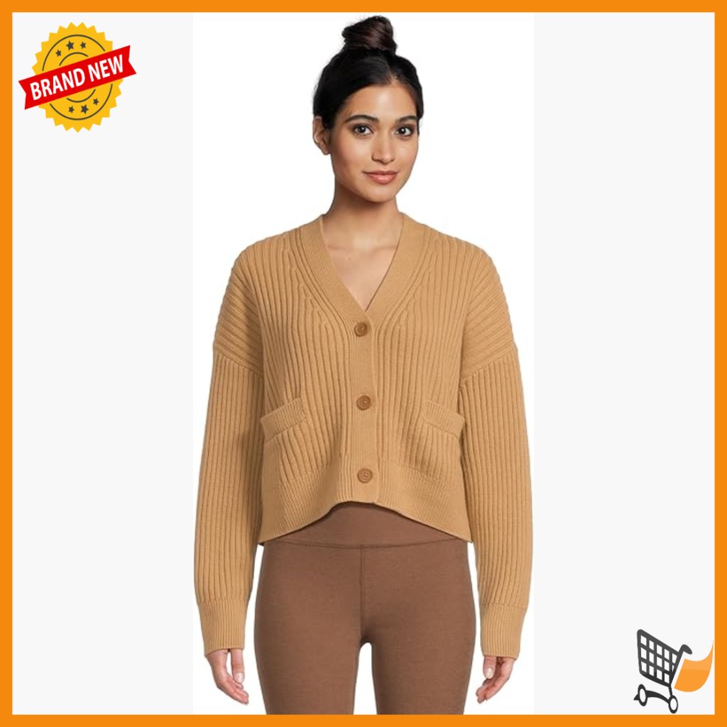 Cozy Wool Blend Cardigan With Button Front And Patch Pockets